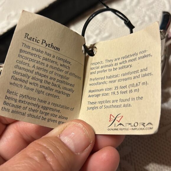 Retic Python Belt NWT Simplora - Picture 7 of 8